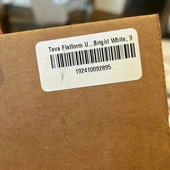 Teva Women's Flatform Universal Mesh Print Bright White - 9 - Picture 8 of 8